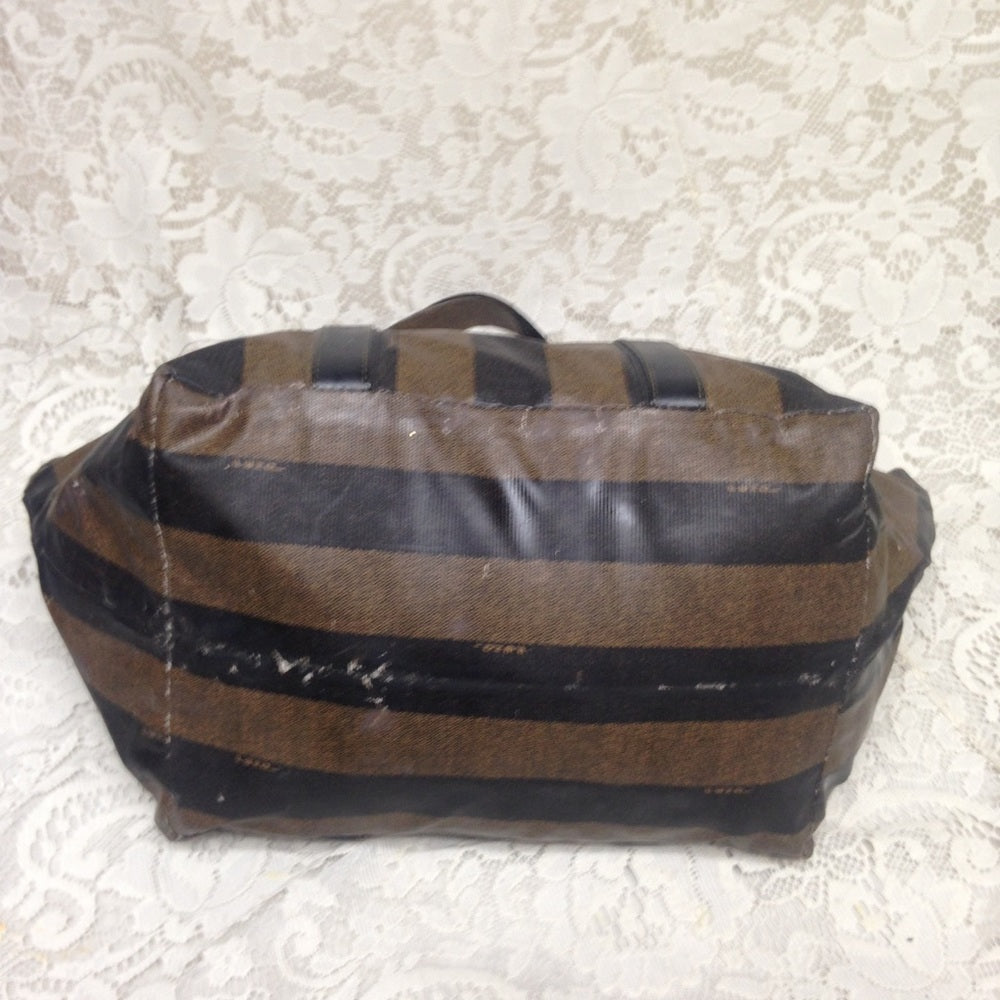 Authentic Fendi, Pequin Stripes Handbag Tote
