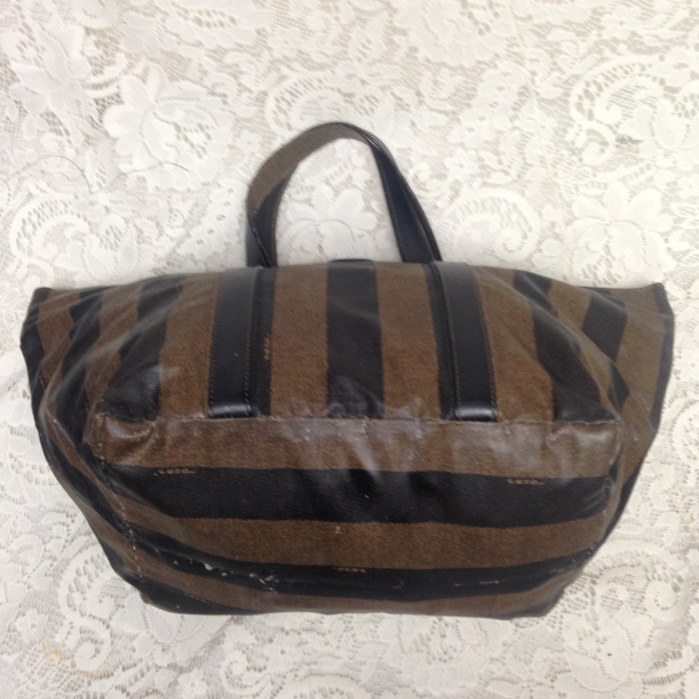 Authentic Fendi, Pequin Stripes Handbag Tote