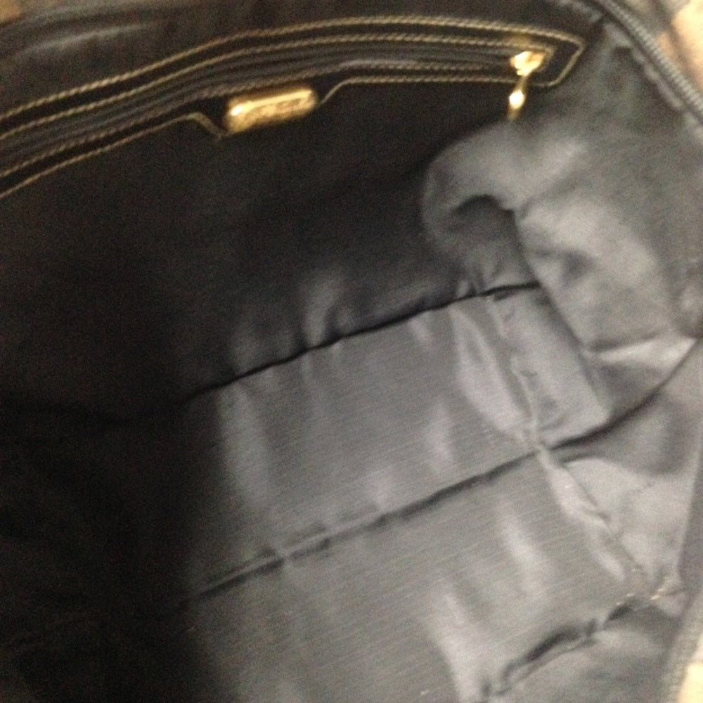 Authentic Fendi, Pequin Stripes Handbag Tote