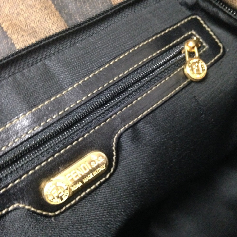 Authentic Fendi, Pequin Stripes Handbag Tote