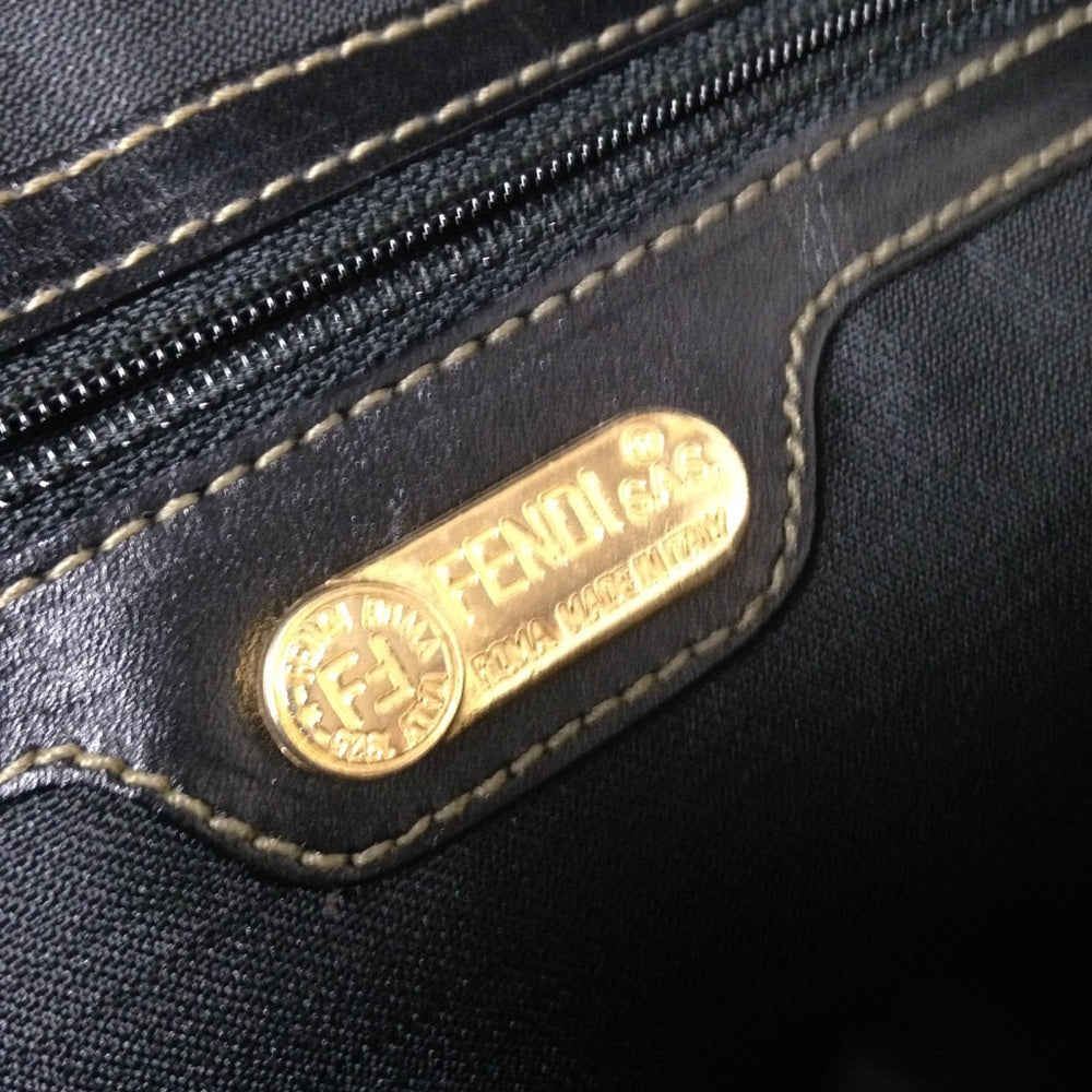 Authentic Fendi, Pequin Stripes Handbag Tote