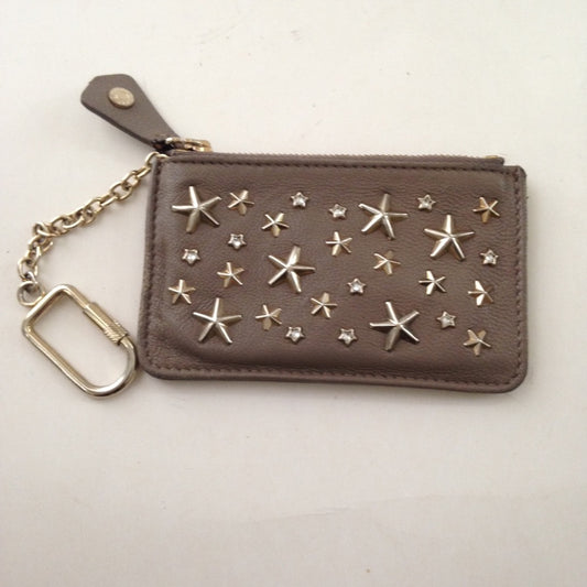 Jimmy Choo BrownLeather-Silver Star Coin-Key Walle