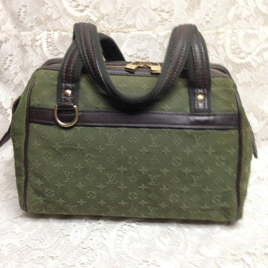 Louis Vuitton Mini Lin Green Josephine PM Handbag