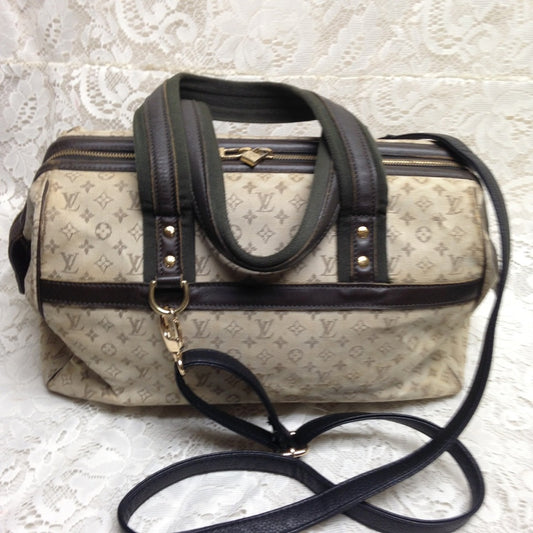 Louis Vuitton Mini Lin Beige Josephine GM Handbag