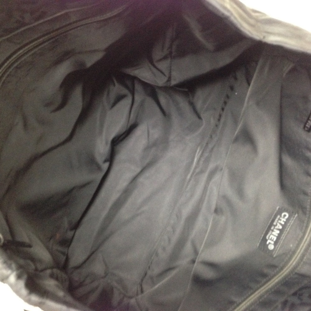 Chanel Travel Line Black Nylon MM Tote
