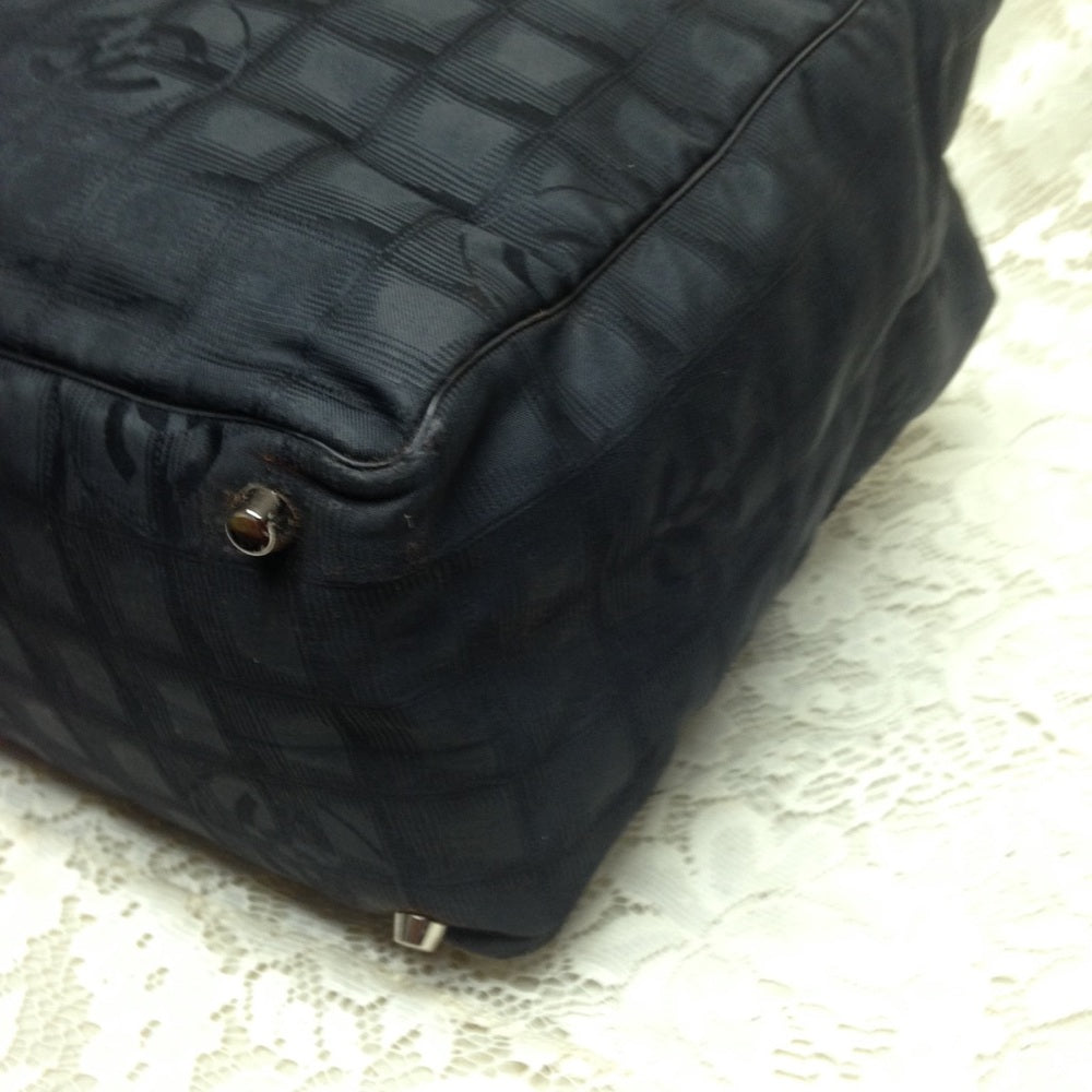 Chanel Travel Line Black Nylon MM Tote
