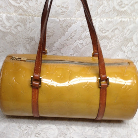 Louis Vuitton Yellow Vernis Papillon Handbag