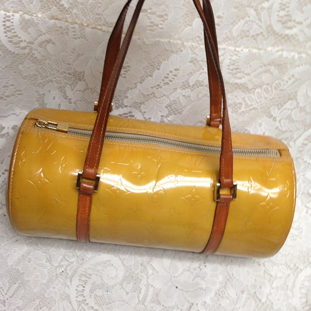 Louis Vuitton Yellow Vernis Papillon Handbag
