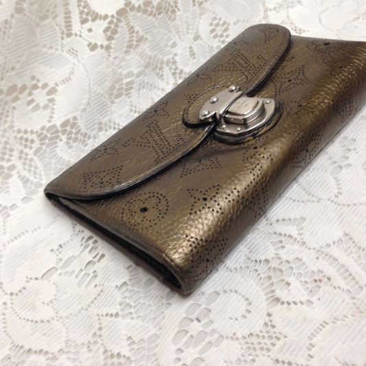 Louis  Vuitton Gold Trifold Wallet-Crossbody