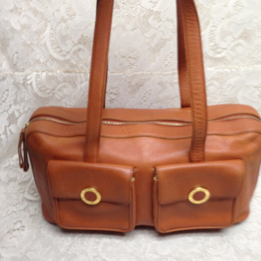 Bulgari Tan Leather Shoulder bag