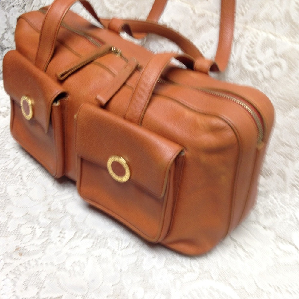 Bulgari Tan Leather Shoulder bag
