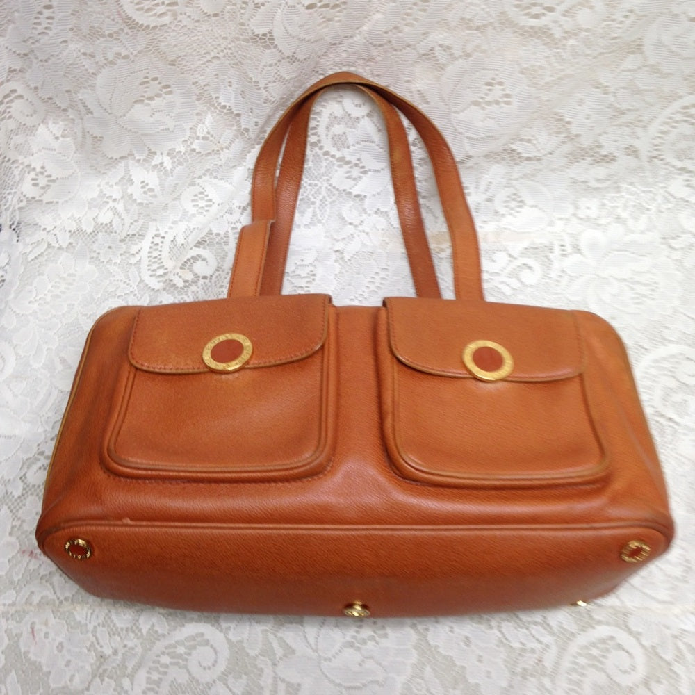 Bulgari Tan Leather Shoulder bag
