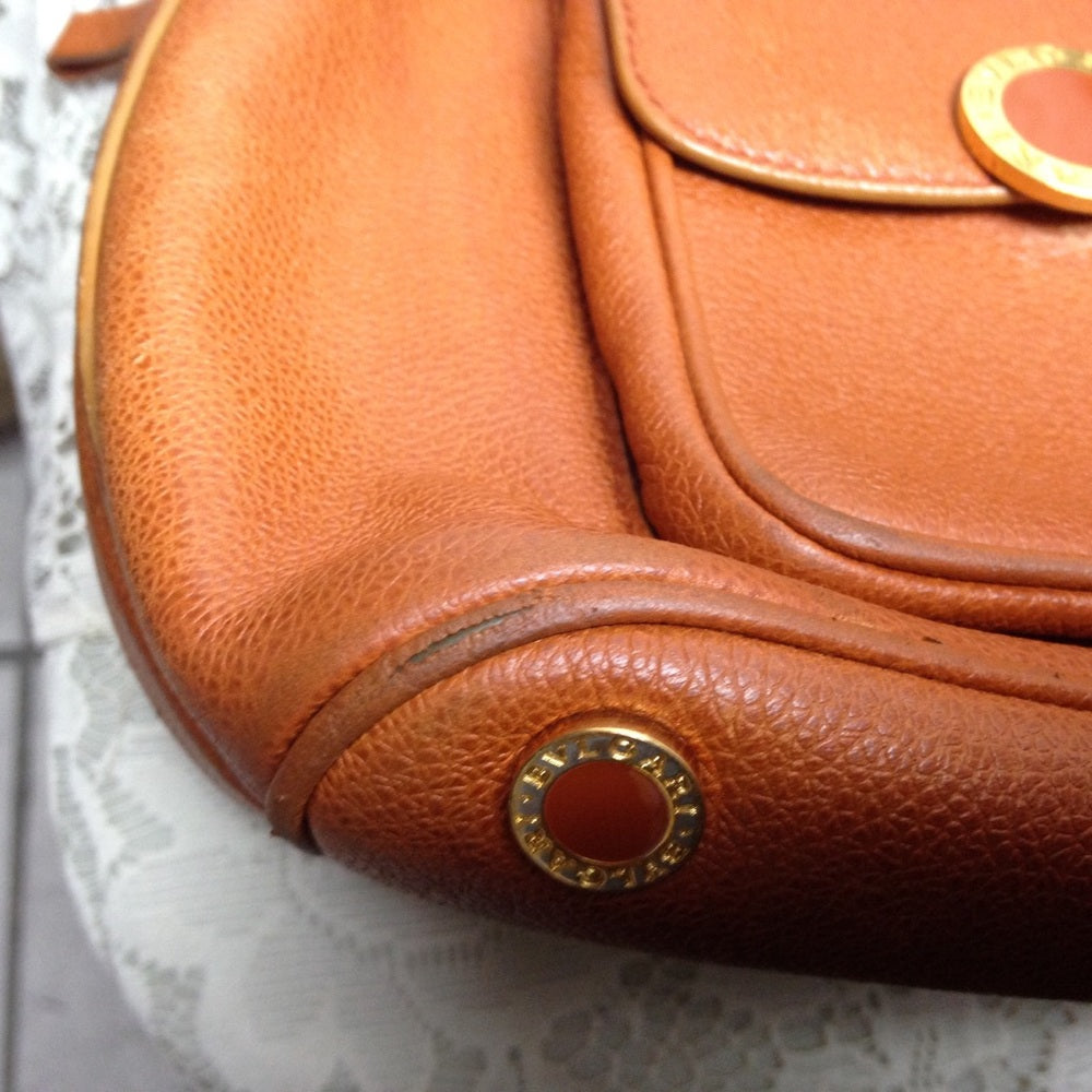 Bulgari Tan Leather Shoulder bag