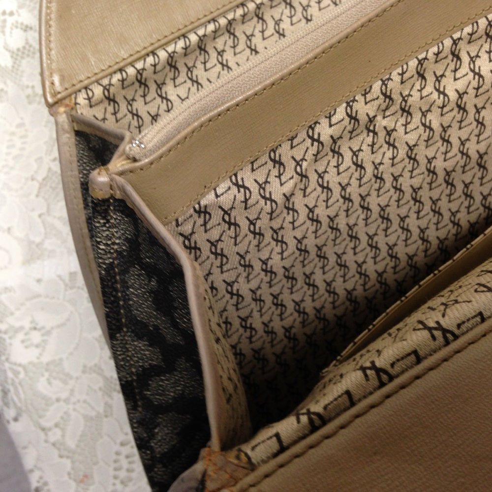 Yves Saint Laurent Coated Canvas Handbag 16114