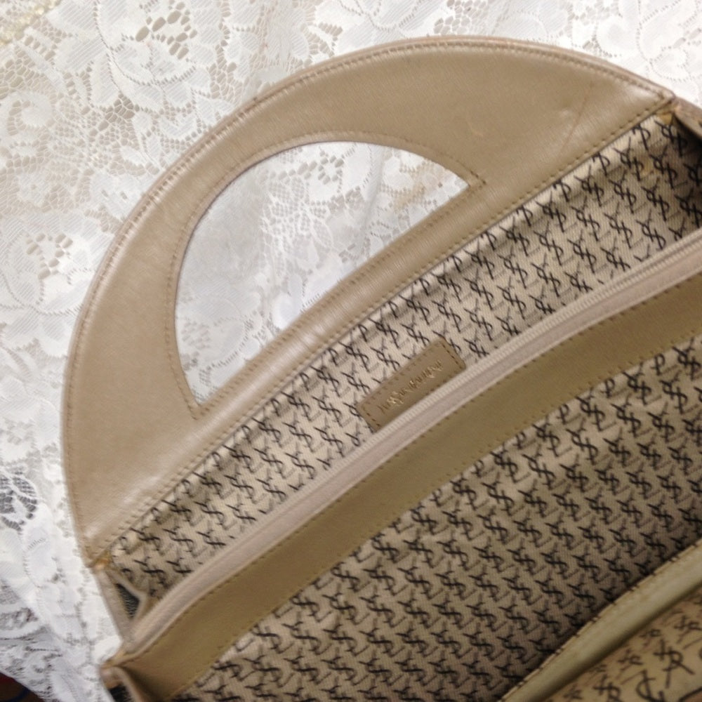 Yves Saint Laurent Coated Canvas Handbag 16114