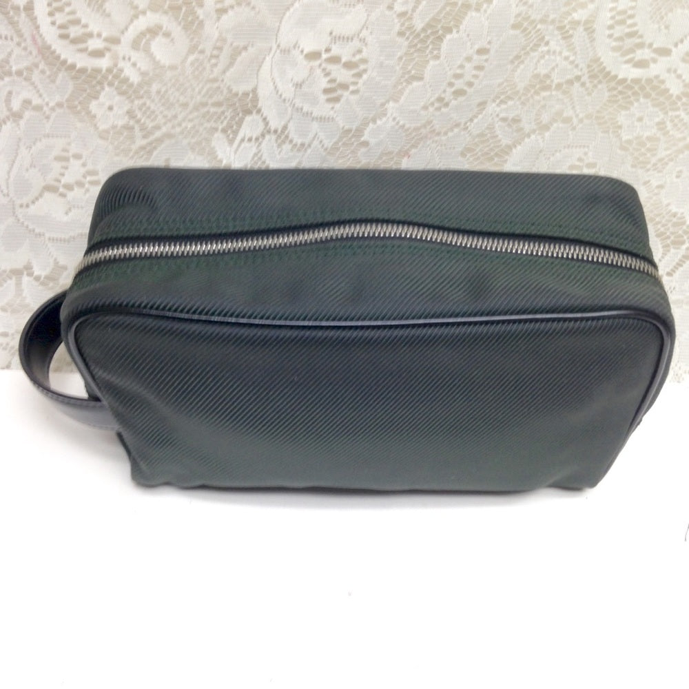 Louis Vuitton Green Black Canvas Mens Pouch-Clutch