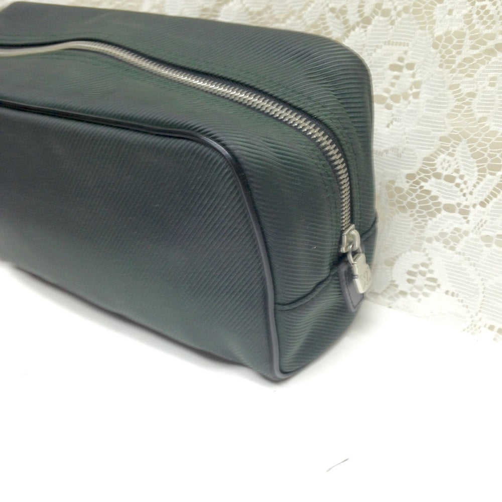 Louis Vuitton Green Black Canvas Mens Pouch-Clutch
