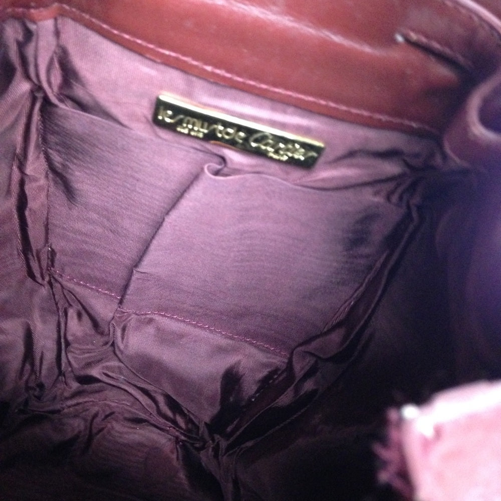 Cartier Burgundy Leather GM Drawstring Shoulder Ba
