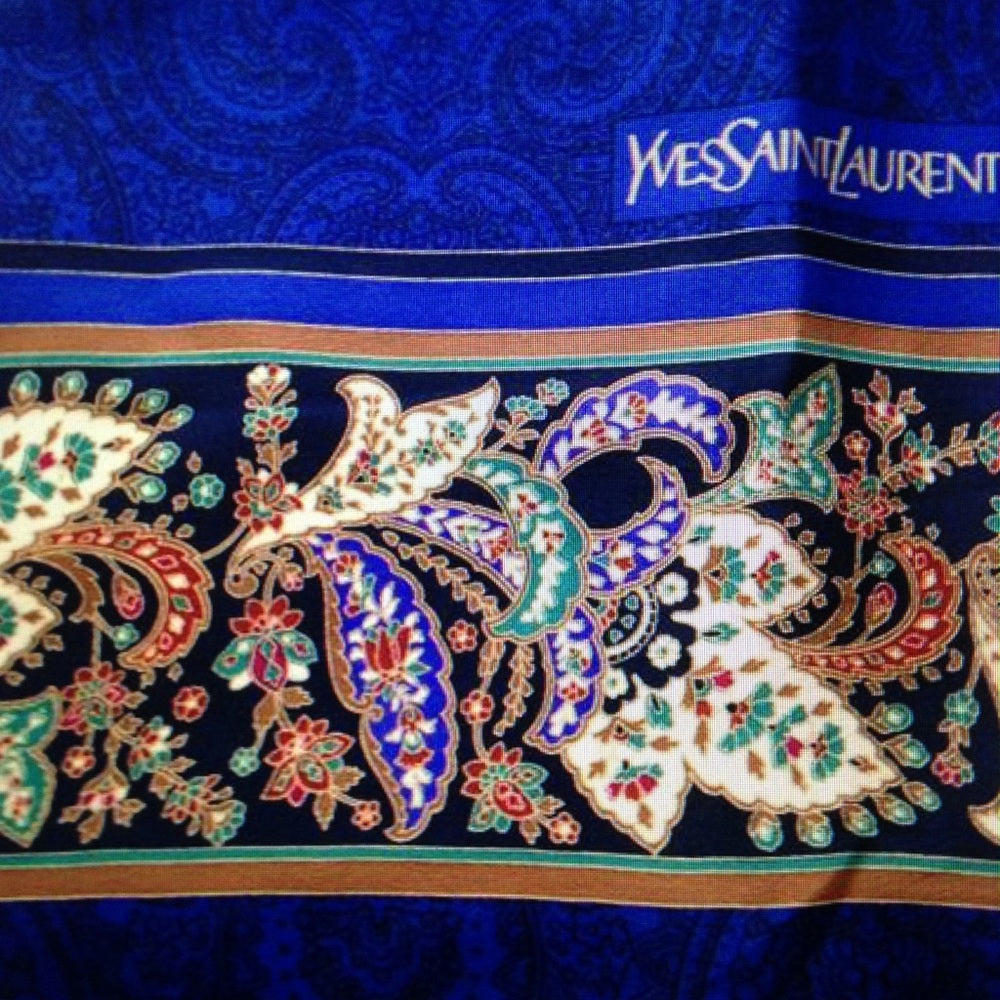 Yves Saint Laurent Multi-color Paisley Scarf 34sq
