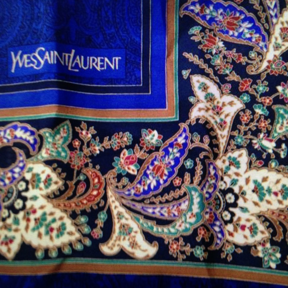 Yves Saint Laurent Multi-color Paisley Scarf 34sq