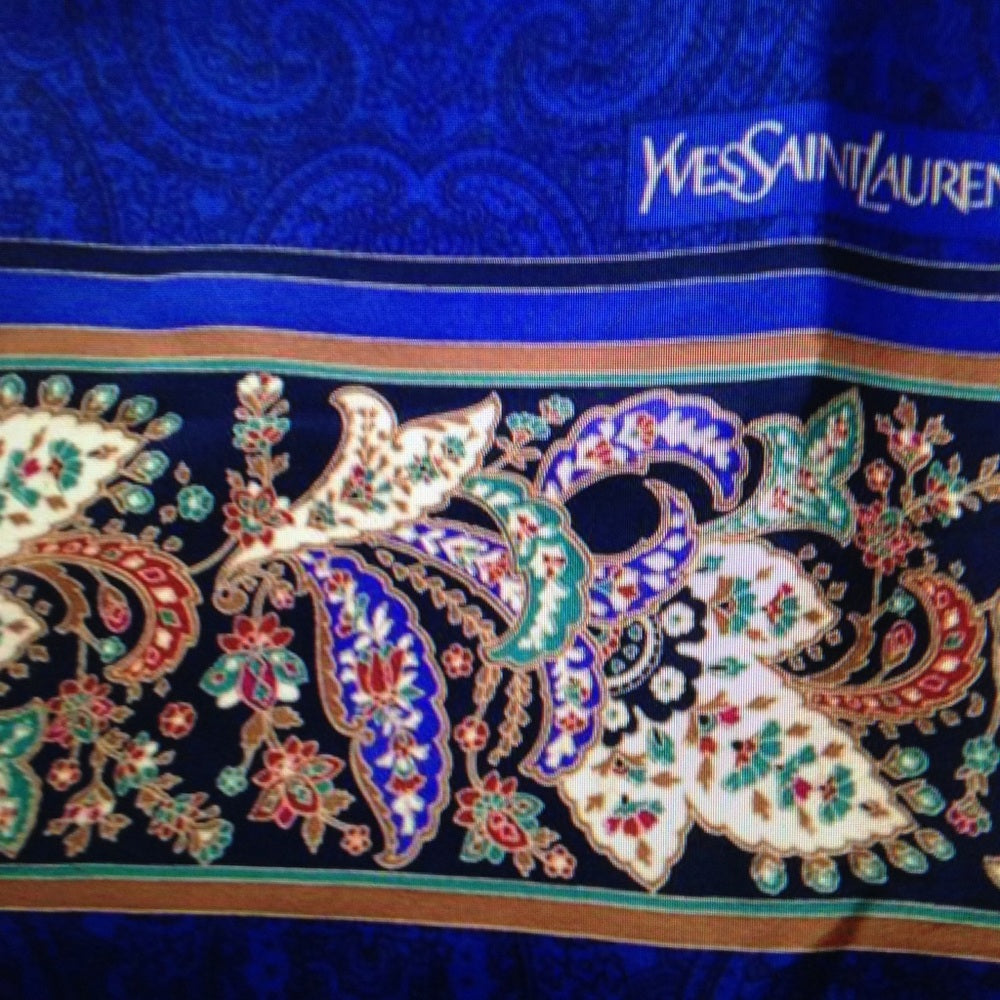 Yves Saint Laurent Multi-color Paisley Scarf 34sq