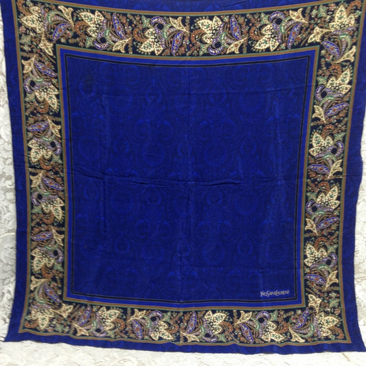 Yves Saint Laurent Multi-color Paisley Scarf 34sq