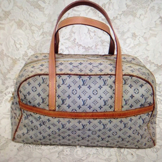 Louis Vuitton Marie Mini White-Blue Denim Handbag