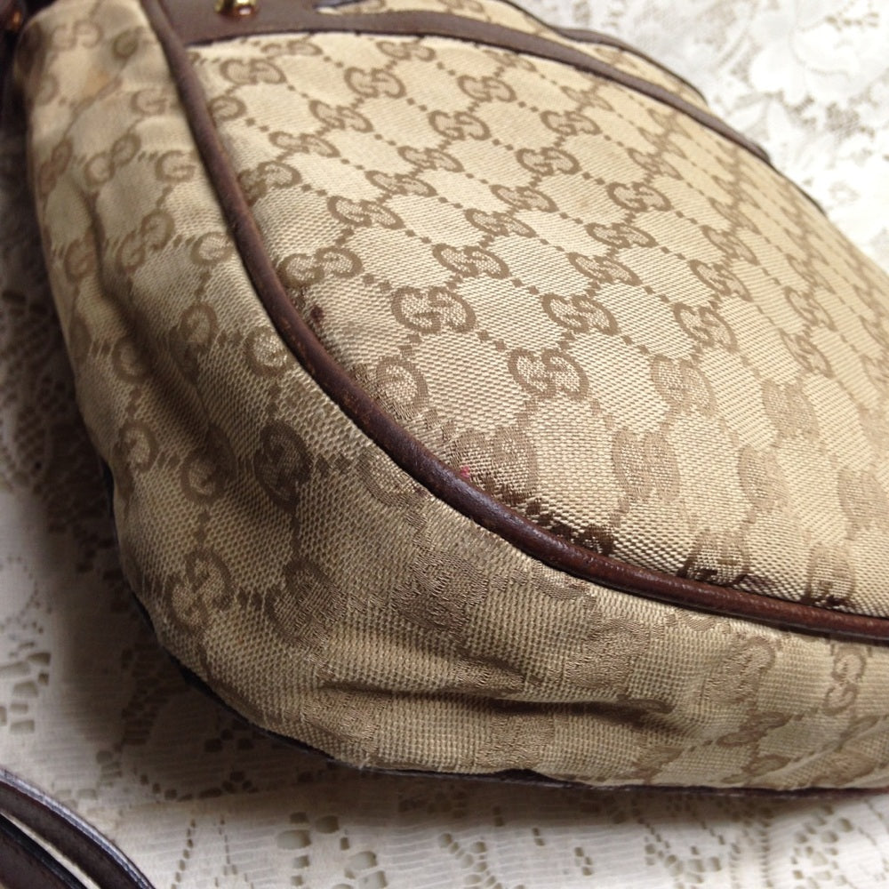 Vintage Gucci Italy, Brown Mono Shoulder Bag