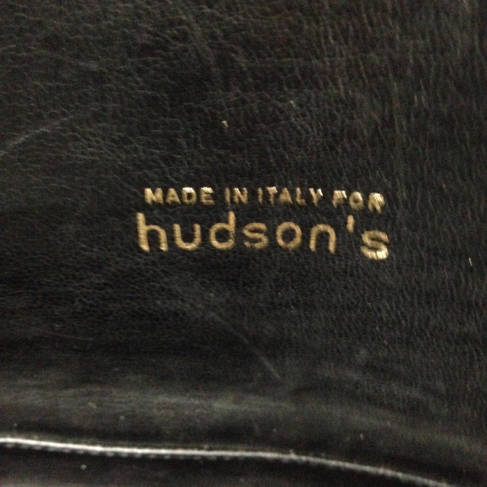 Vintage, Hudsons Black Leather Envelope-Crossbody