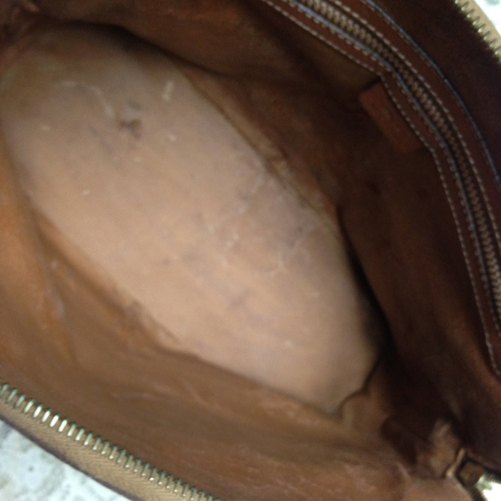 Celine Brown Macadam Alma Handbag 12x9x5