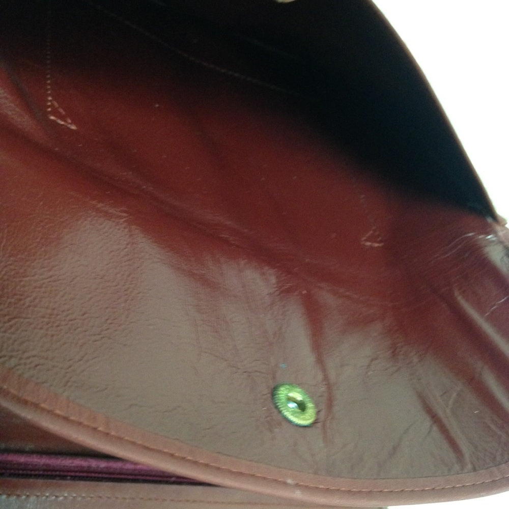 Cartier Burgundy Leather Clutch-Wristlet Crossbody