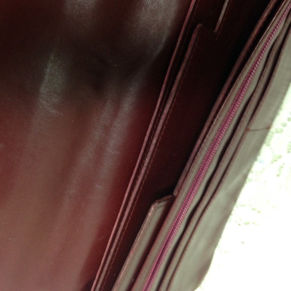 Cartier Burgundy Leather Clutch-Crossbody