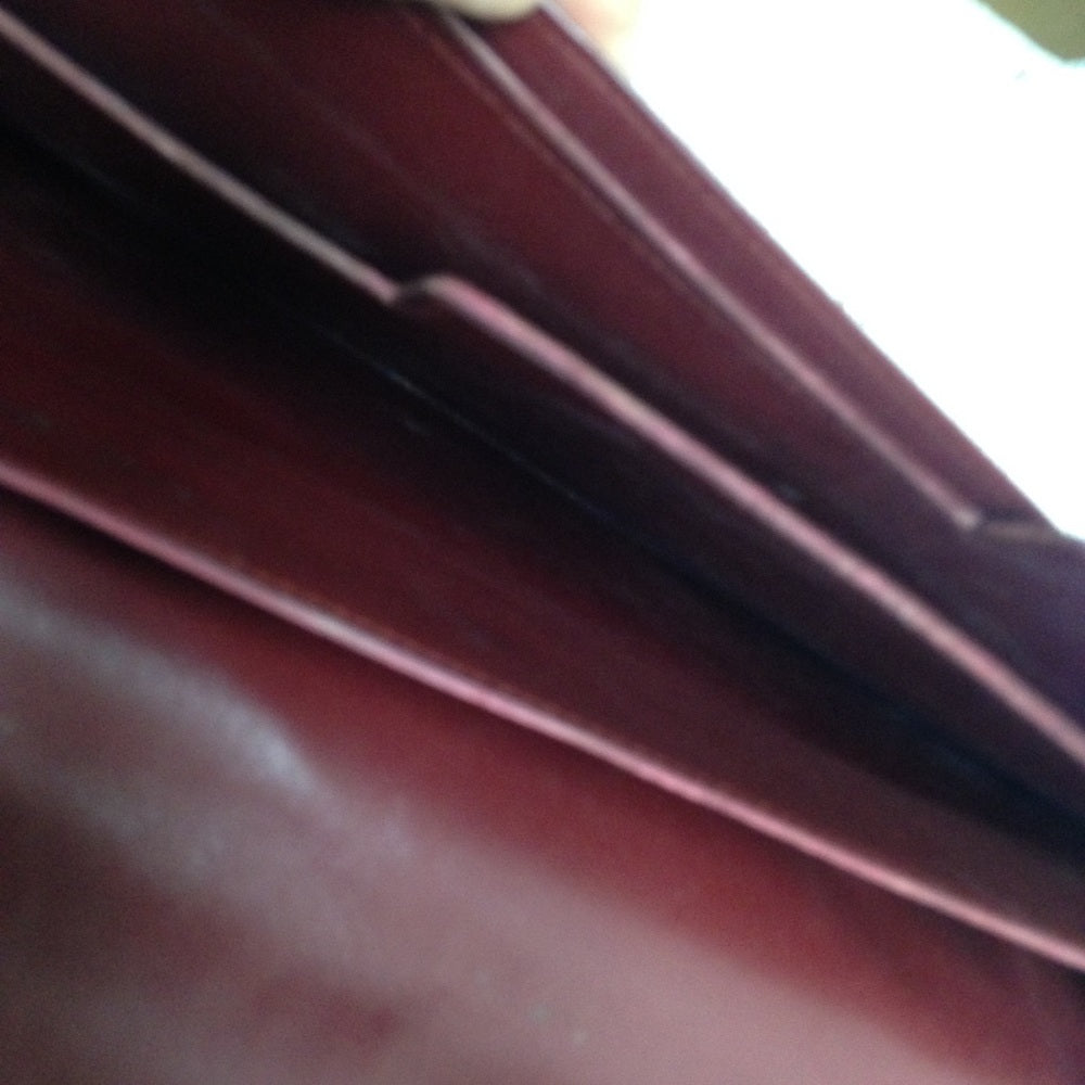 Cartier Burgundy Leather Clutch-Crossbody