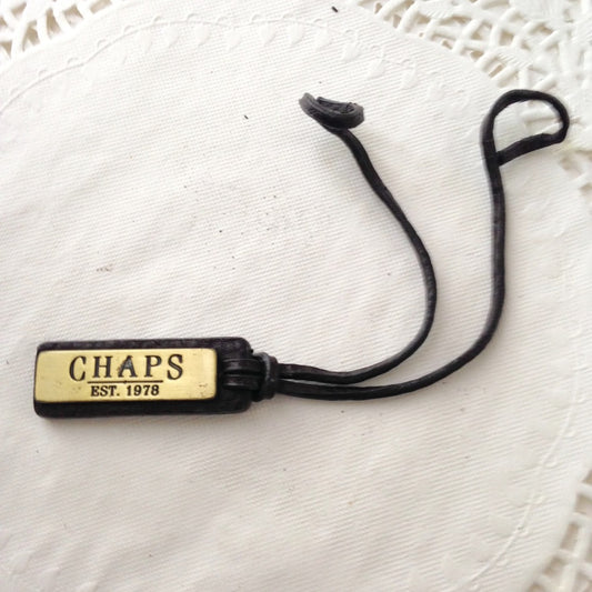 Vintage, Chaps Lauren, Black Leather Handbag Charm