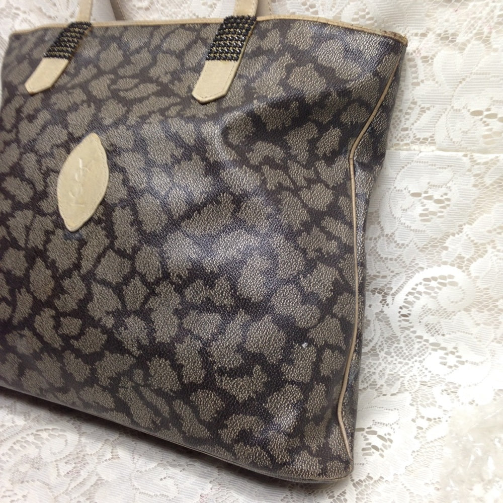 Yves Saint Laurent Large Coated Canvas Tote