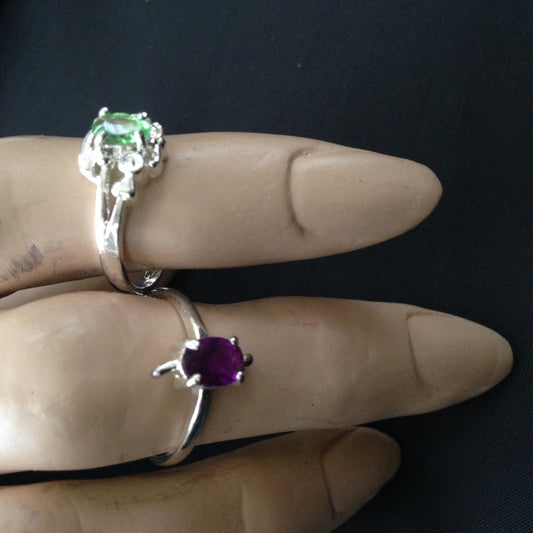 Vintage 2pc 925 Silver Tiny  Rings Choose 1 set