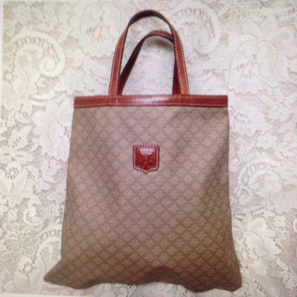 Celine Cream Mono Tote Handbag 12in x 11in x 5in