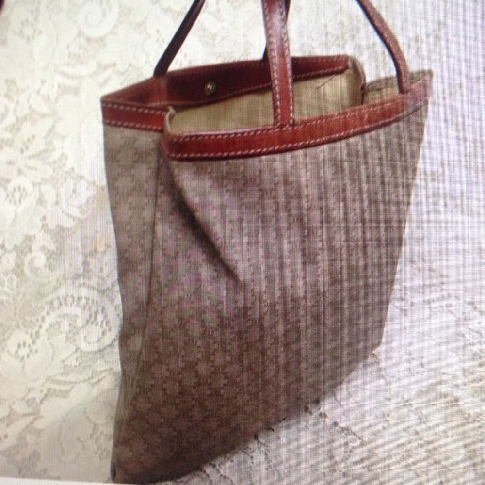 Celine Cream Mono Tote Handbag 12in x 11in x 5in