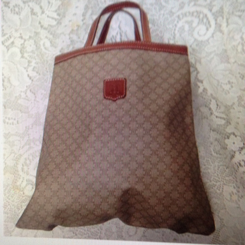 Celine Cream Mono Tote Handbag 12in x 11in x 5in