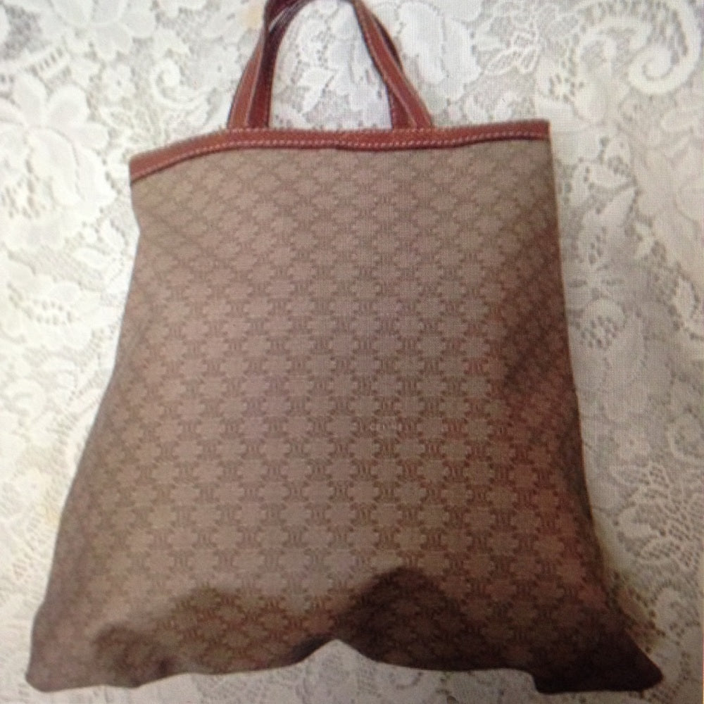Celine Cream Mono Tote Handbag 12in x 11in x 5in