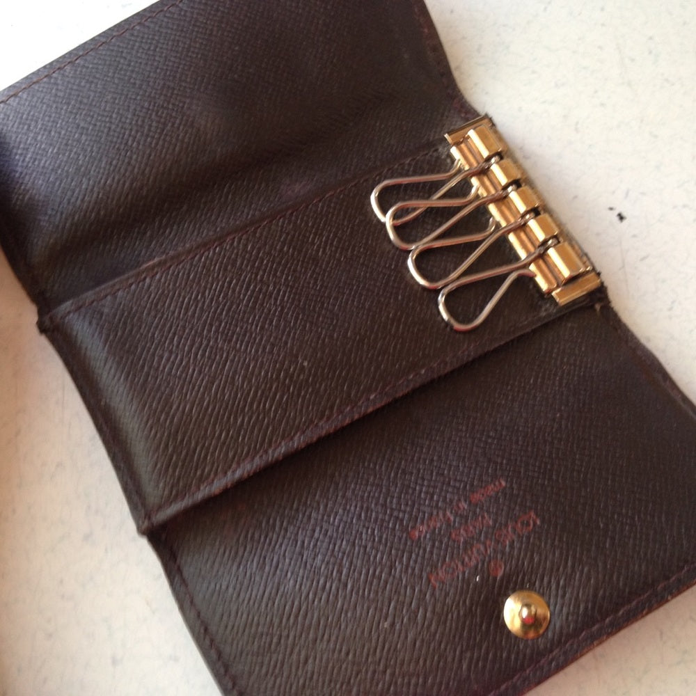 Authentic, Louis Vuitton, Damier Ebene 4-Hooks Key
