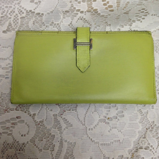 Hermes Logos H Bearn Chèvre Leather Long Wallet