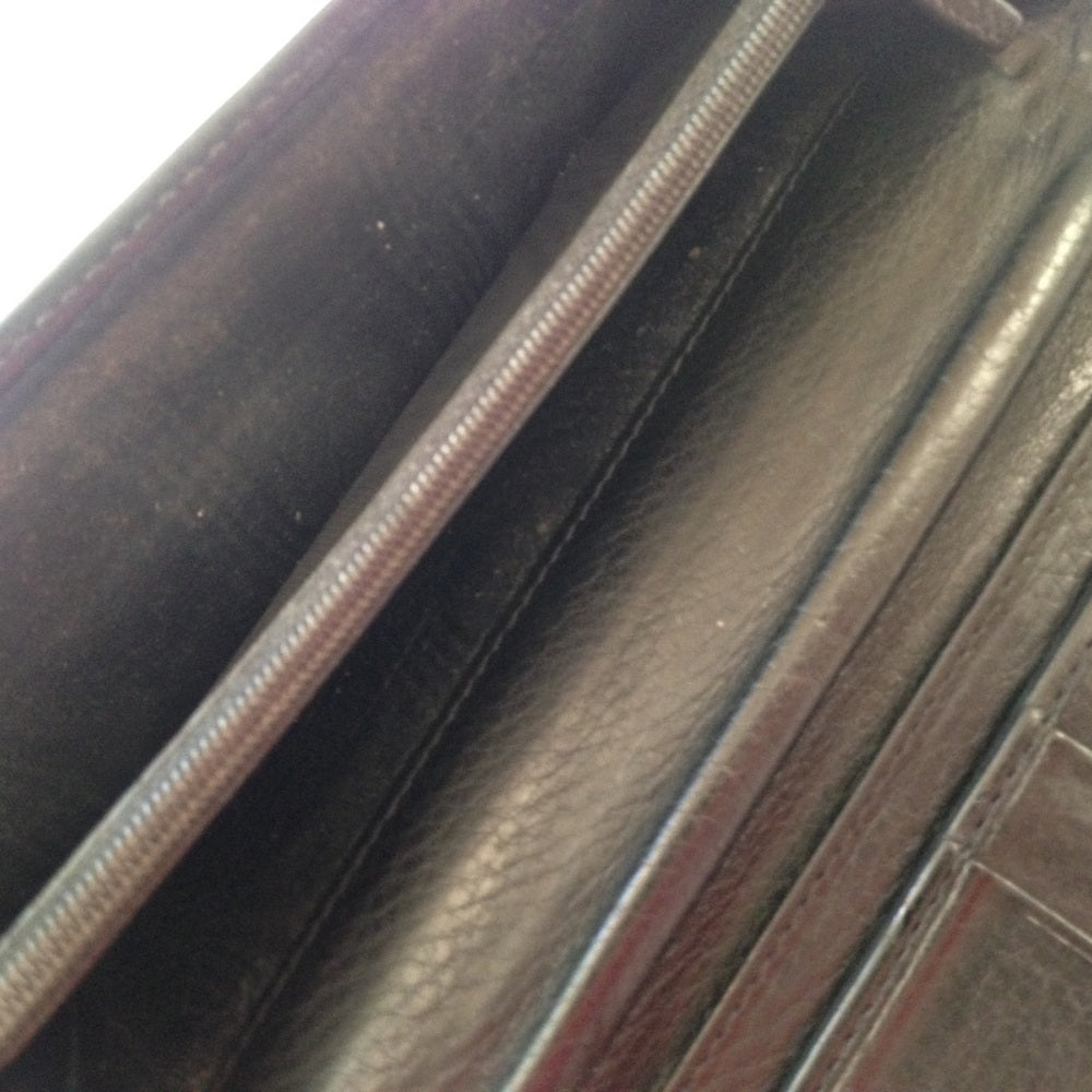 Vintage, Authentic,Gucci Black Leather Long Wallet