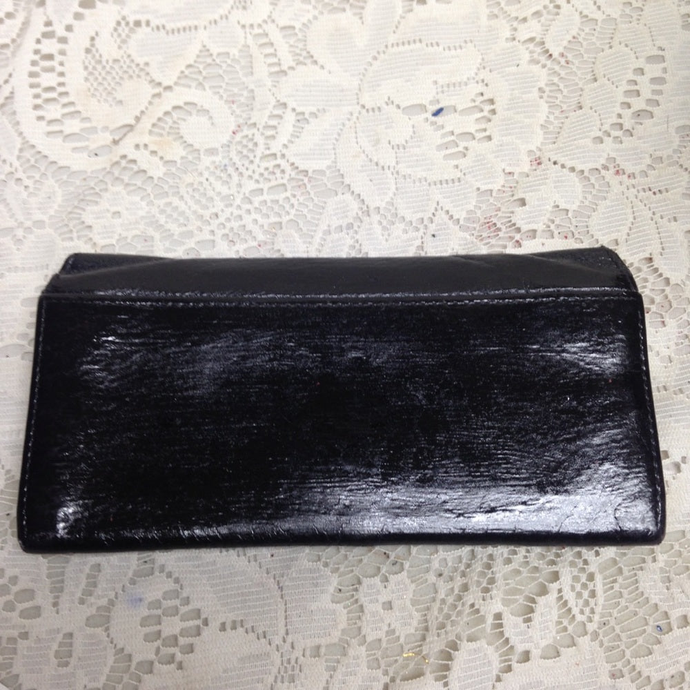 Vintage, Authentic,Gucci Black Leather Long Wallet