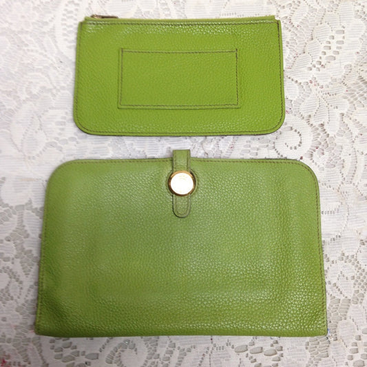 Hermes Logos GM Togo Leather Wallet and Coin Purse
