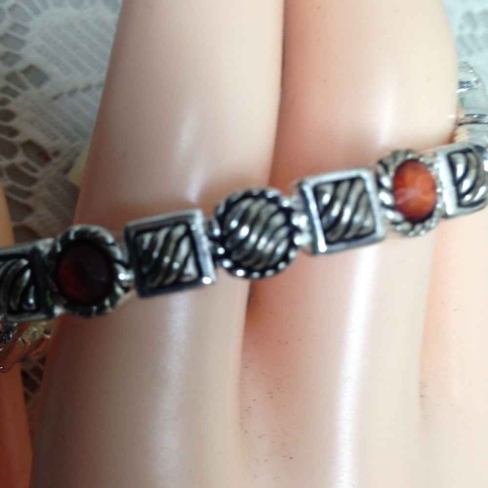 3pc Multi color Beaded  Stretchable Bracelets