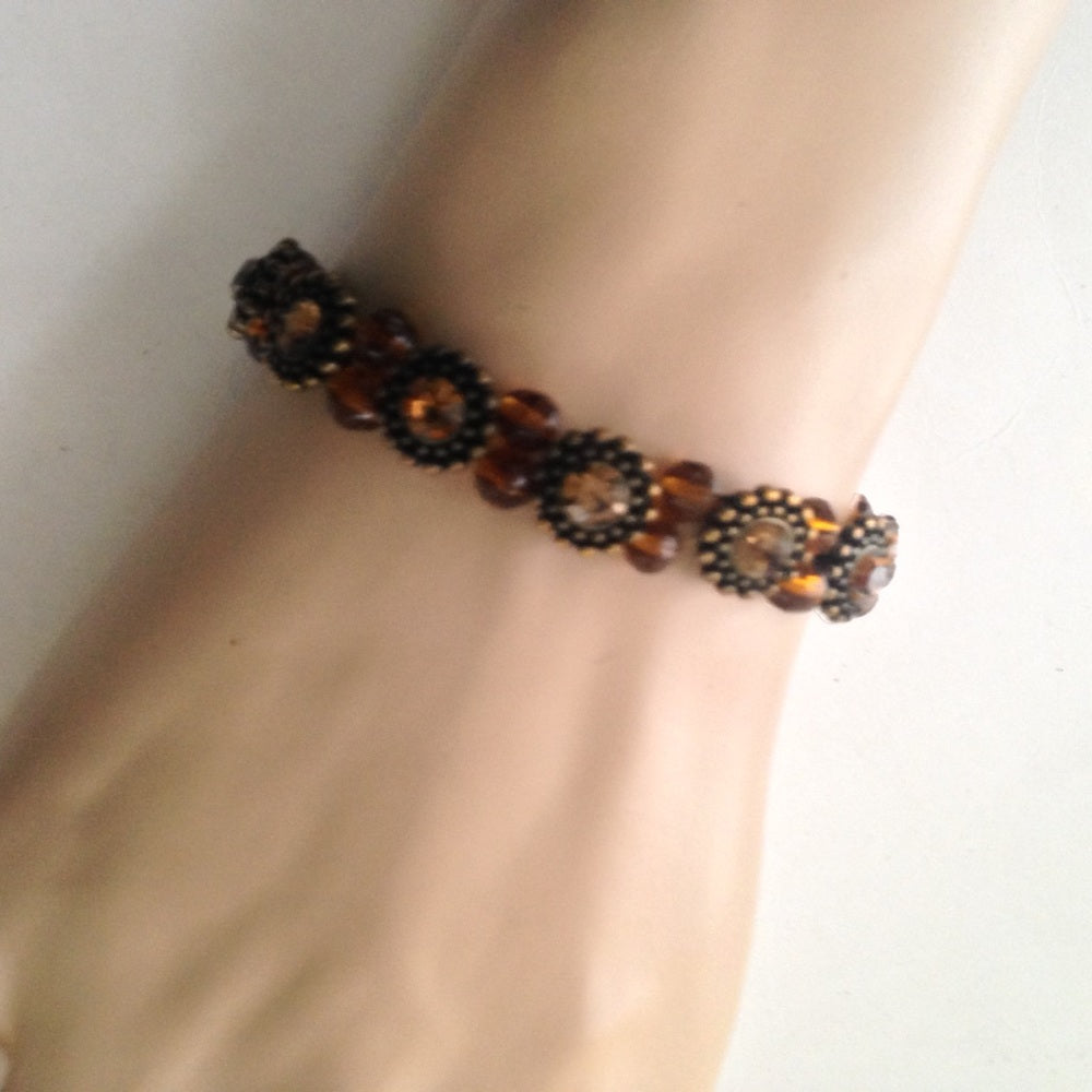 3pc Multi color Beaded  Stretchable Bracelets