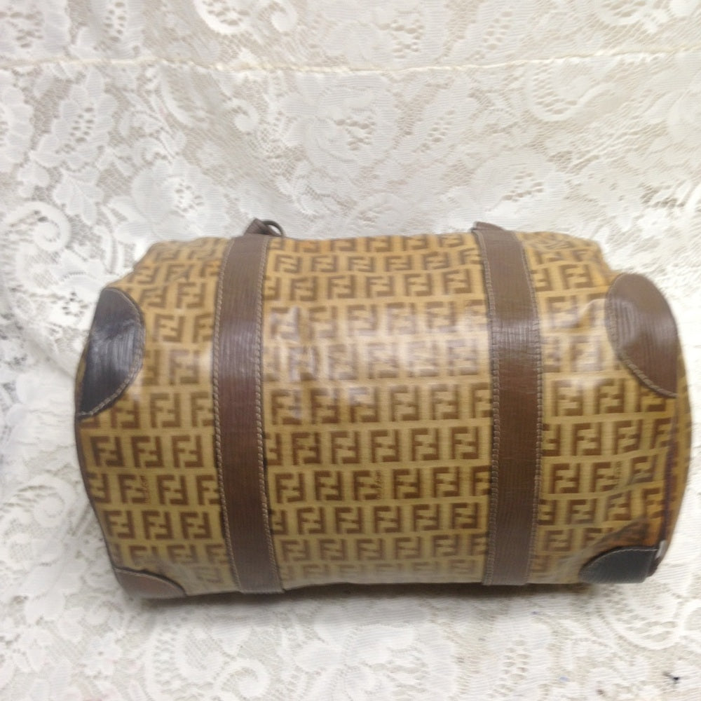 Vintage Zucca Tan Canvas Speedy Boston Hand Bag