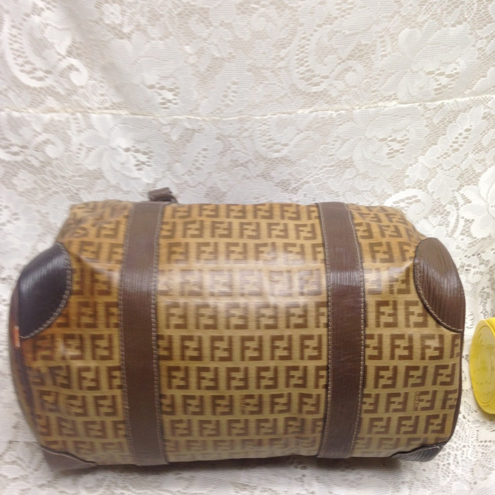 Vintage Zucca Tan Canvas Speedy Boston Hand Bag