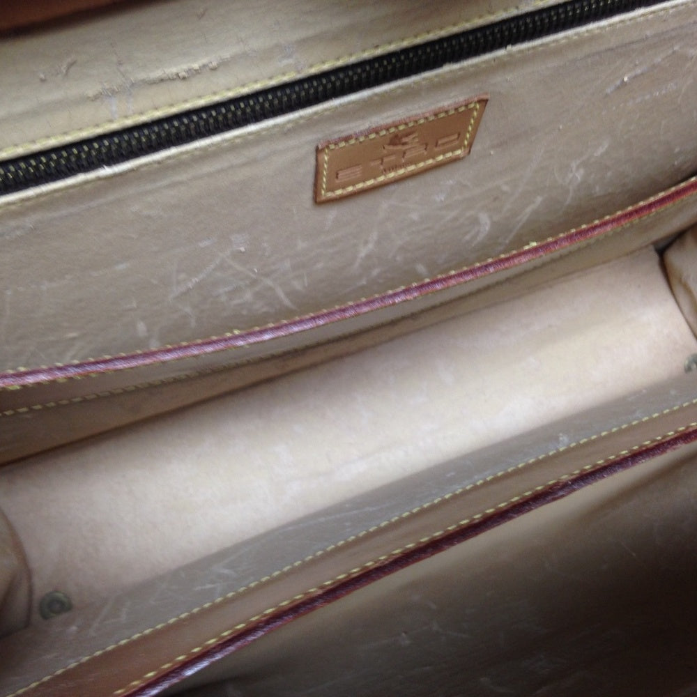 Etro, Italy, Burgundy Paisley  Briefcase 18inx12in